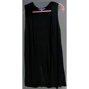 NWT Simply Vera Vera Wang Women’s S Black Sleeveless Duster Vest Cardigan